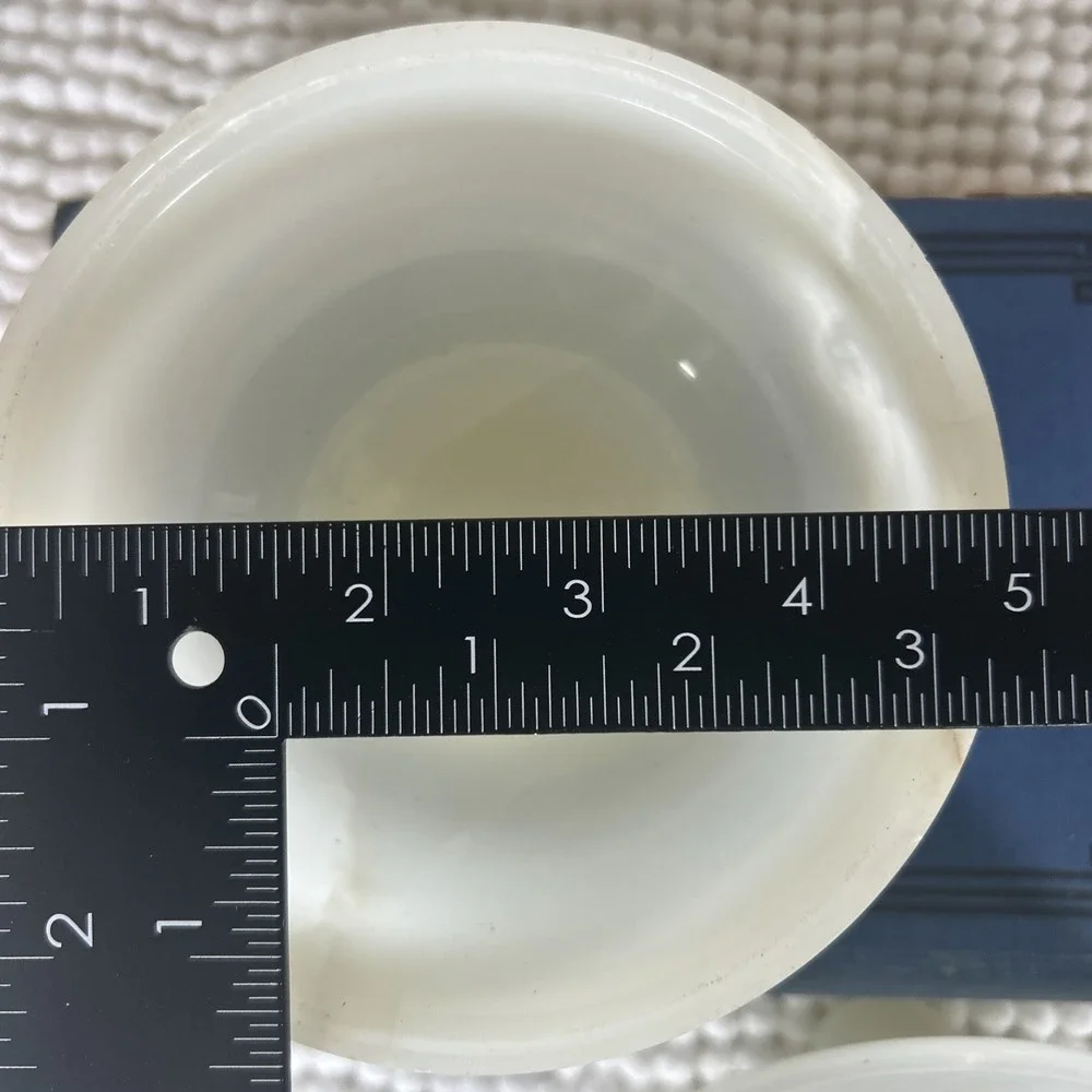 White Onyx Marble Lidded Jar Trinket Candy Dish Cream Heavy App 5